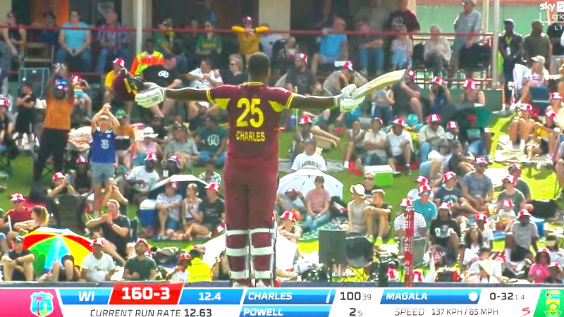 Johnson Charles knocks fastest 100 in Windies history in T20I