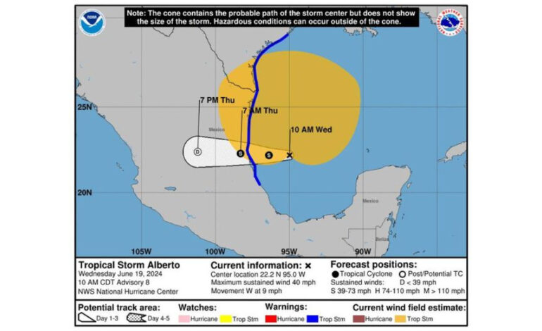 Tropical Storm Alberto forms in Gulf of Mexico