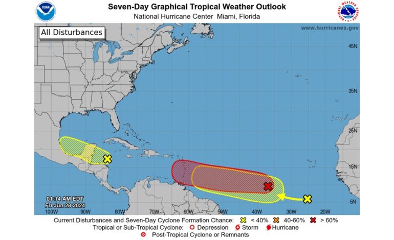 NHC says tropical wave could become Tropical Storm Beryl this weekend