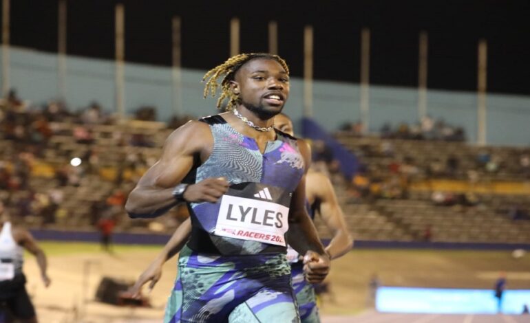 Lyles wins 200 to keep hope of Olympic sprint double alive for Paris