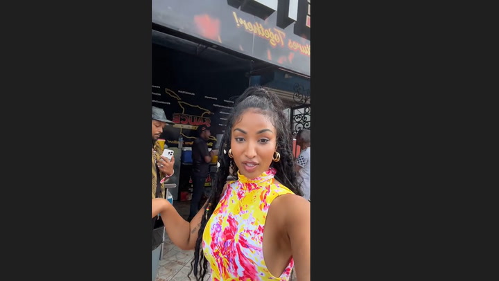 Watch: Jamaica’s Shenseea savours Trini doubles with heavy pepper