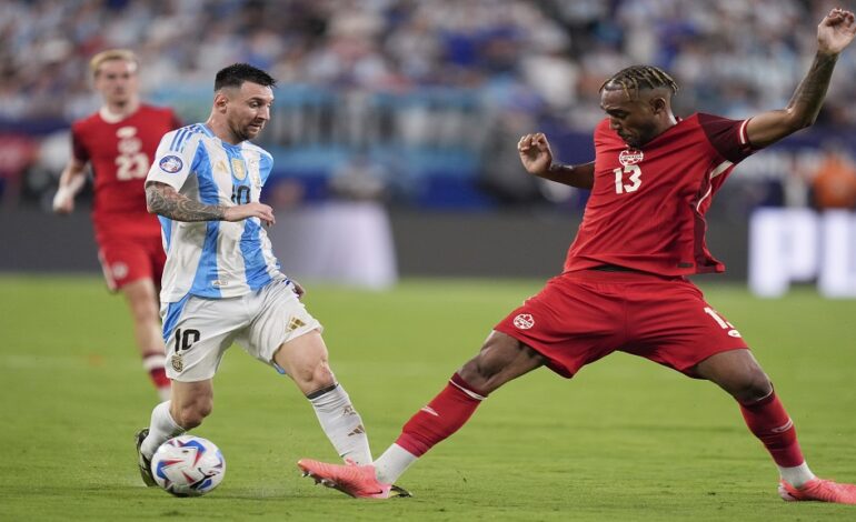 Messi’s 109th goal sends Argentina past Canada 2-0 and into Copa final