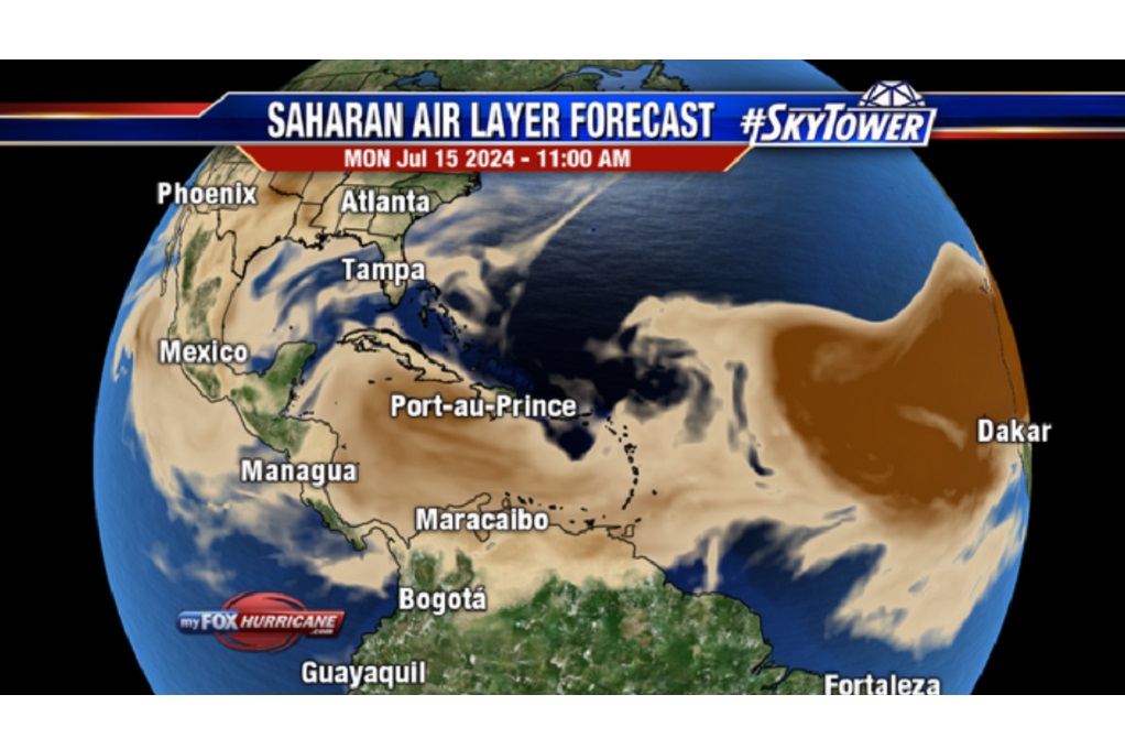 Saharan dust lingers affecting air quality in the Caribbean