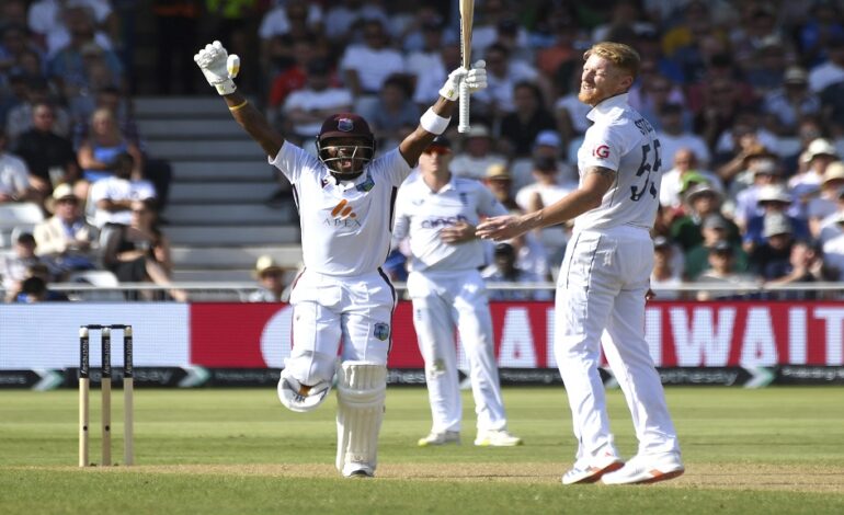 Hodge’s maiden century leads strong West Indies reply in 2nd Test