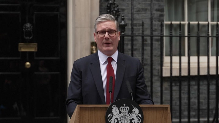 Watch: New UK PM Keir Starmer welcomed at Downing Street