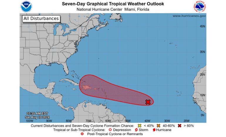 Tropical Depression likely to form near Lesser Antilles next week