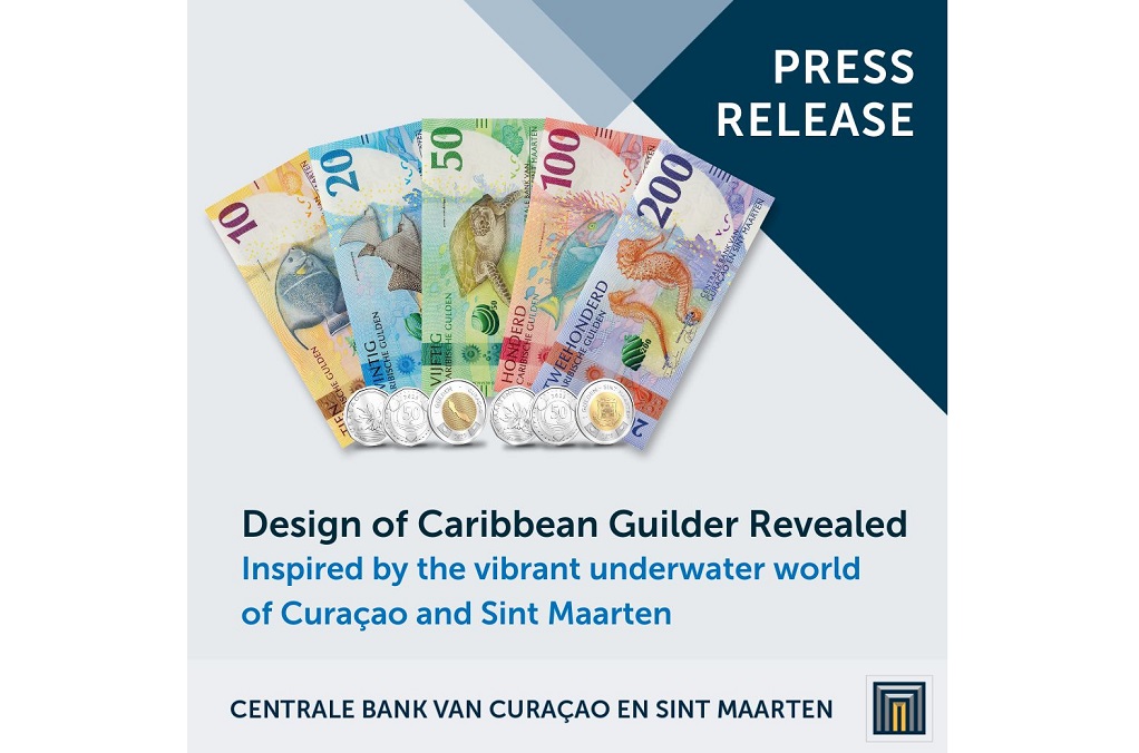 New design of Caribbean Guilder banknotes and coins revealed