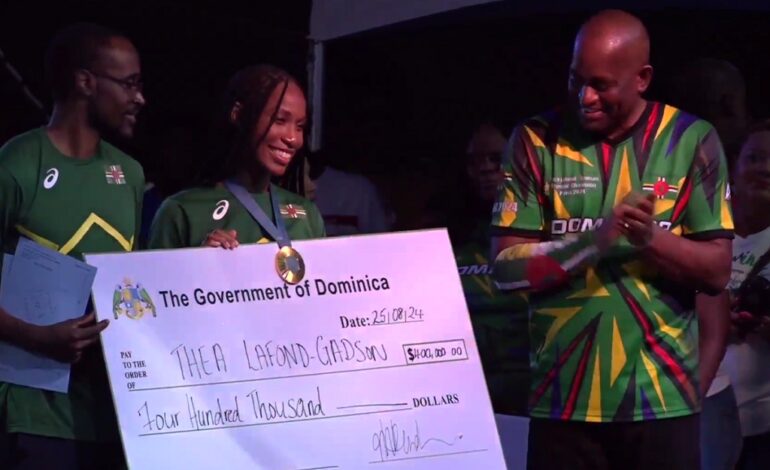 Dominica rewards Olympic gold medallist Thea LaFond-Gadson