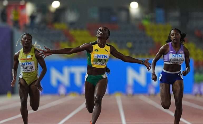 World U20 Championships: Alana Reid wins gold in women’s 100m