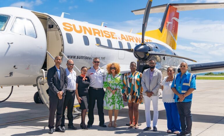 Grenada welcomes Sunrise Airways new Intra-Caribbean flight route