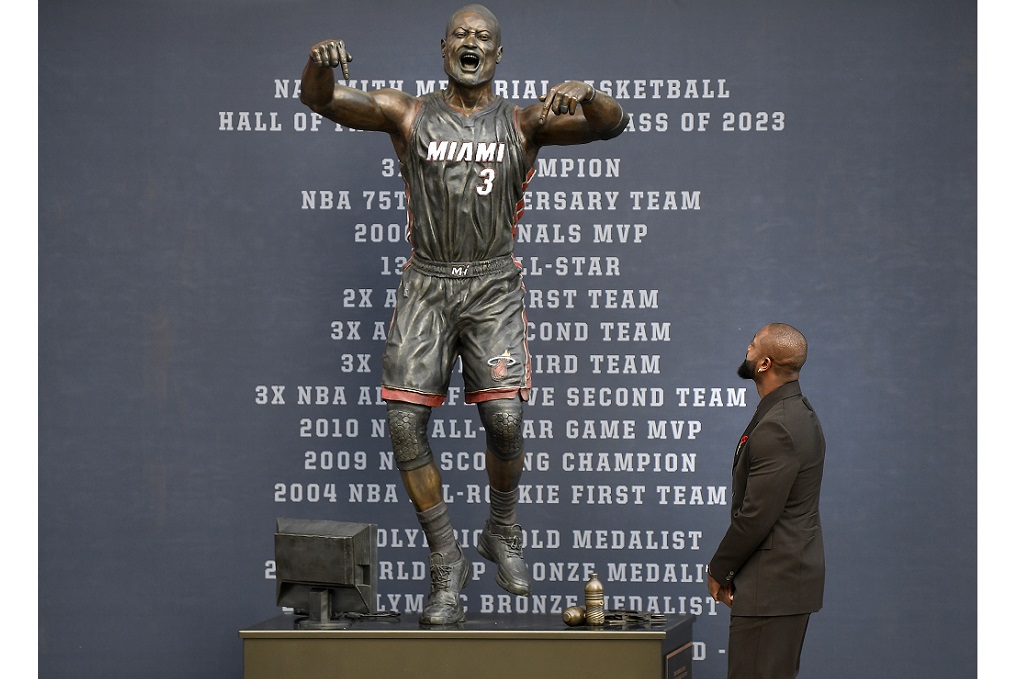 Dwyane Wade is aware of the feedback about his statue