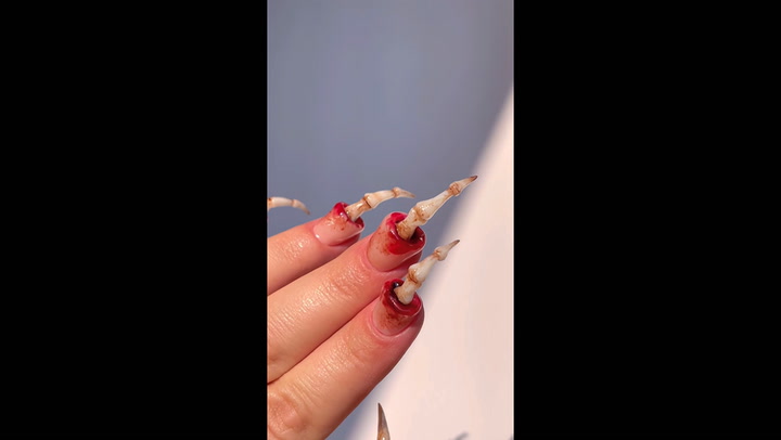 TikToker shares several spooky nail art styles ahead of Halloween