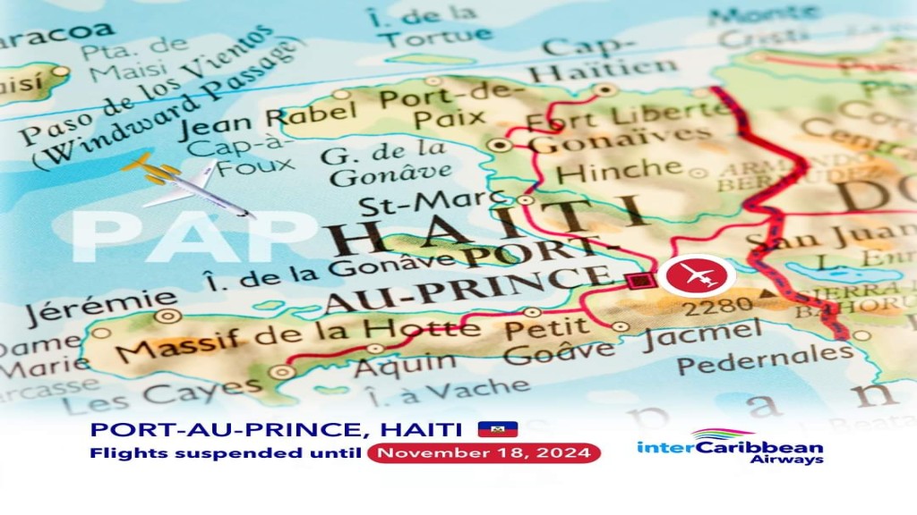 interCaribbean suspends flights to Haiti amid security concerns