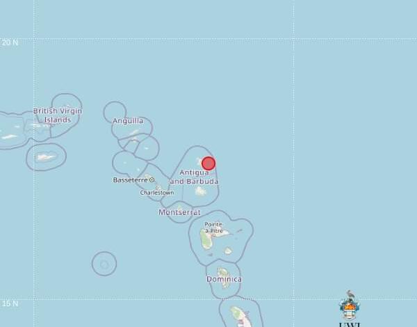 5.0 magnitude earthquake recorded near Antigua and Barbuda