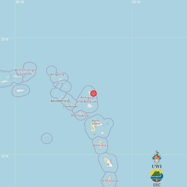 5.0 magnitude earthquake recorded near Antigua and Barbuda