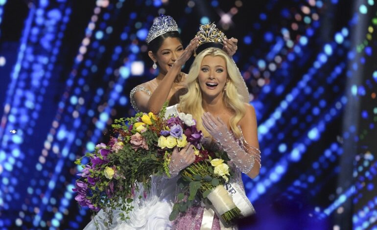 Victoria Kjær Theilvig of Denmark is crowned the 73rd Miss Universe